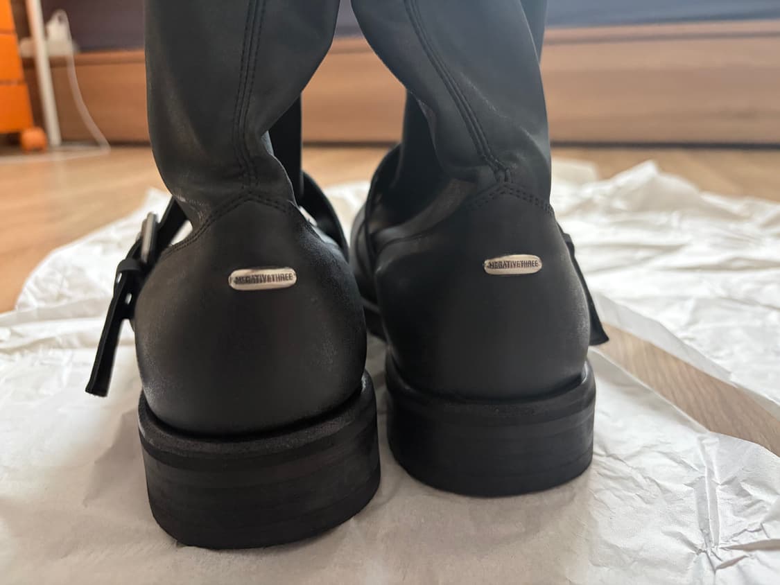 250) 네거티브쓰리 슬라우치 롱부츠 워시드블랙 상품이미지3