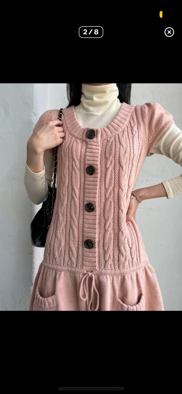 버버리 니트원피스 네이비 상품이미지4