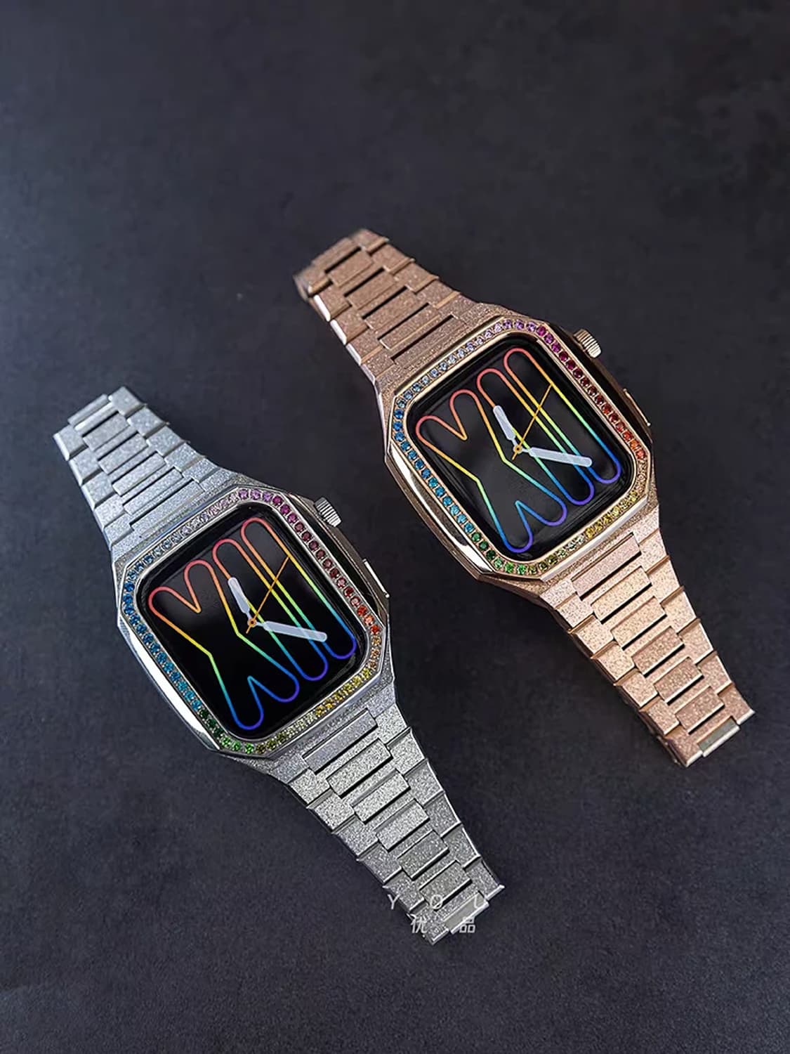 Oceanora 2026 레인보우 다이아몬드 애플워치 커스텀 케이스 상품이미지8