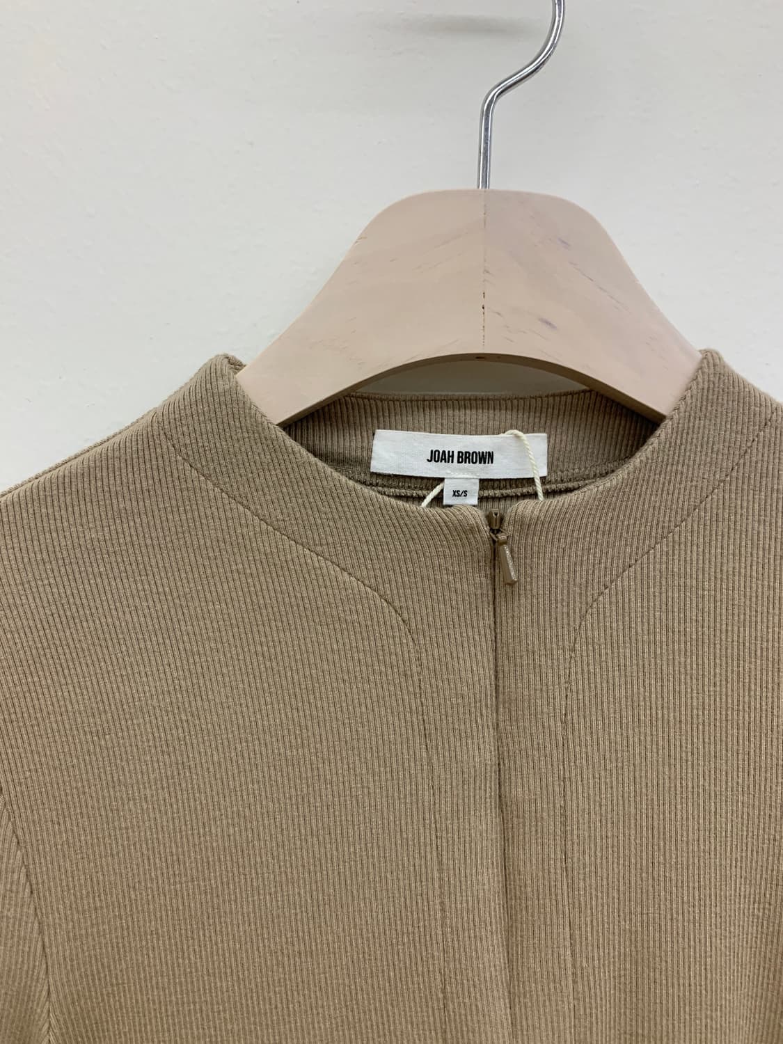 슬림핏 립 반집업 긴팔 ribbed halfzip longsleeve 상품이미지2