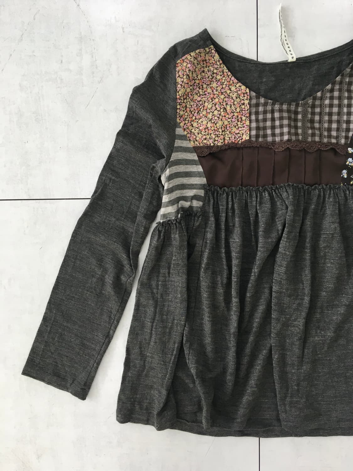 sunao kuwahara patchwork top 상품이미지2