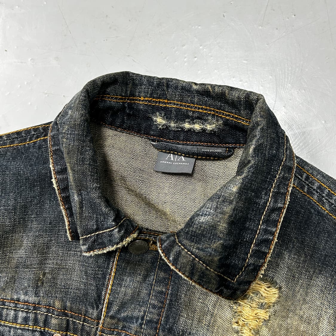 아르마니 익스체인지 더티 워시드 데님자켓 상품이미지9