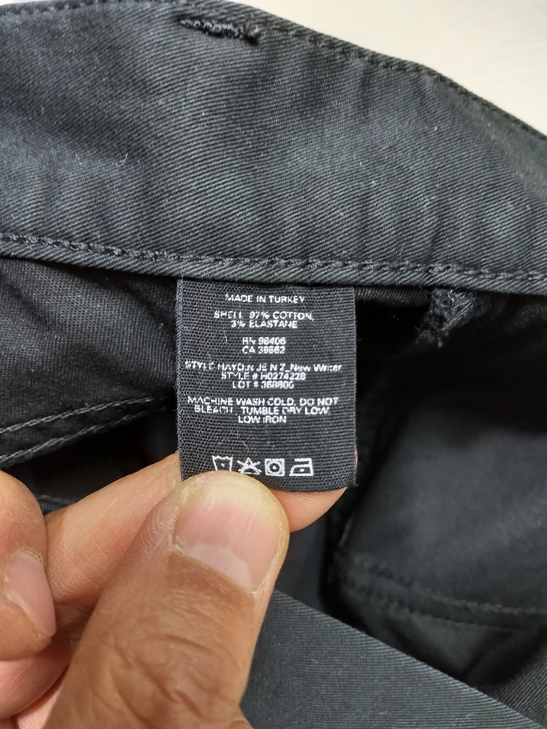 34 Theory 봄여름용 스판 슬림일자 치노 블랙 34-554 상품이미지9