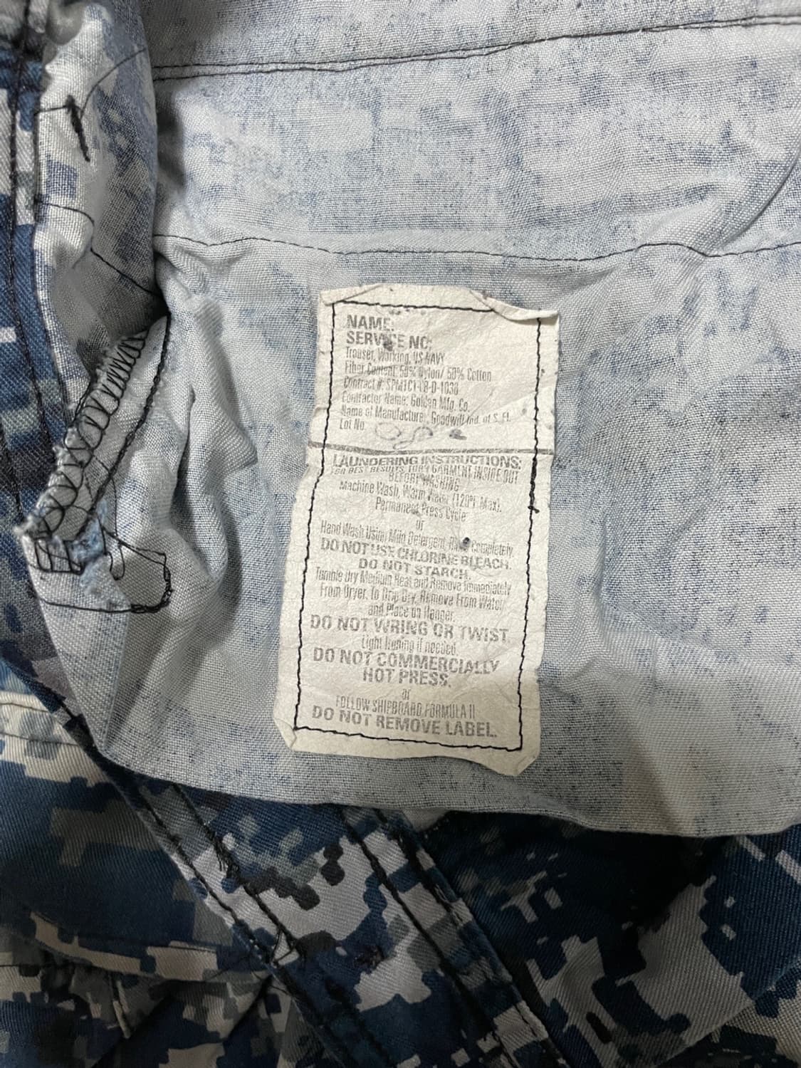 미해군 NWU 팬츠(LR) 상품이미지4