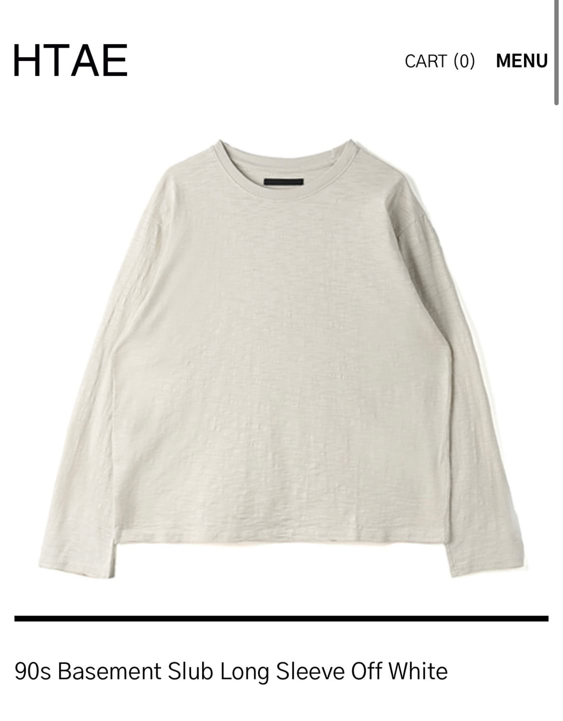 90s Basement Slub Long Sleeve Off White 상품이미지1