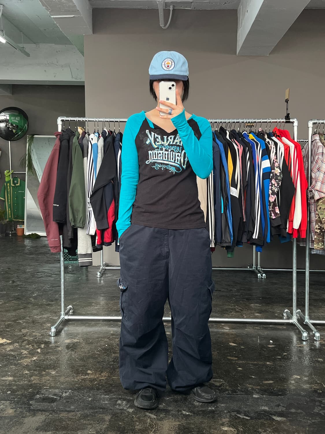 할리데이비슨 래글런 롱슬리브 티셔츠 상품이미지2