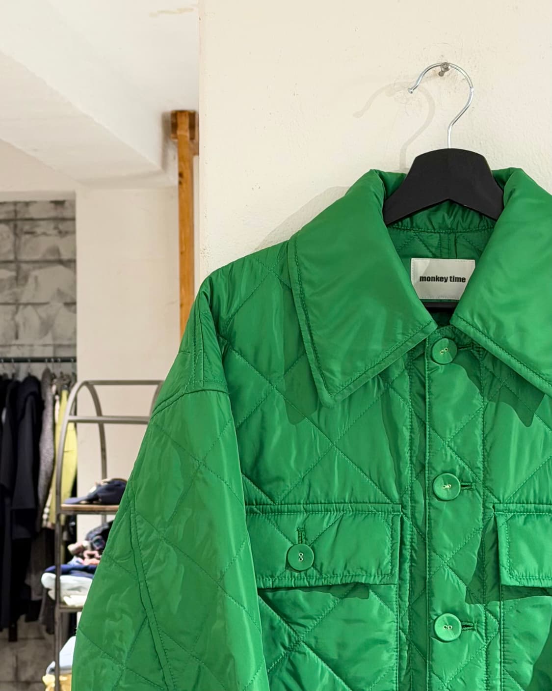 몽키 타임 그린 PE TFT  퀼티드 셔츠 자켓 상품이미지2