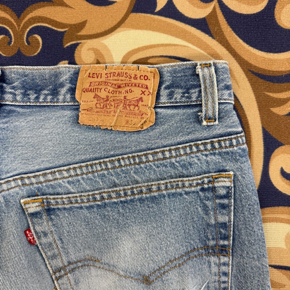 (34)90s리바이스Levis501데미지 데님팬츠(made in usa) 상품이미지6