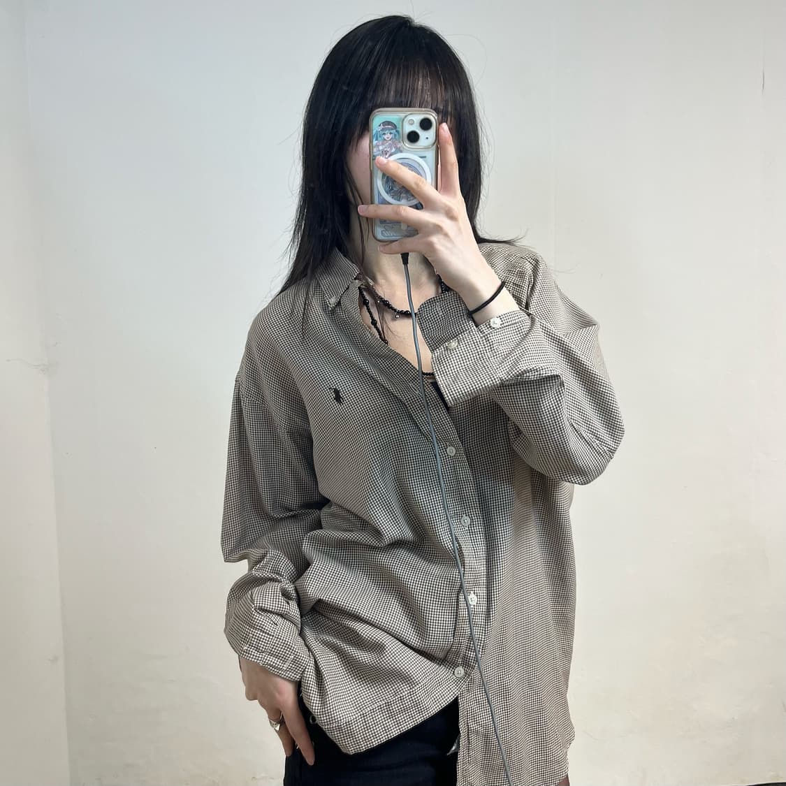 Polo brown check shirt 상품이미지2