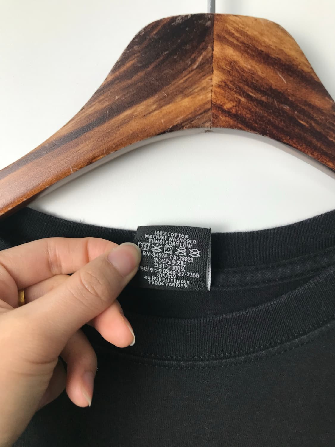 스투시 스탁로고 블랙 롱슬리브 긴팔티 상품이미지7