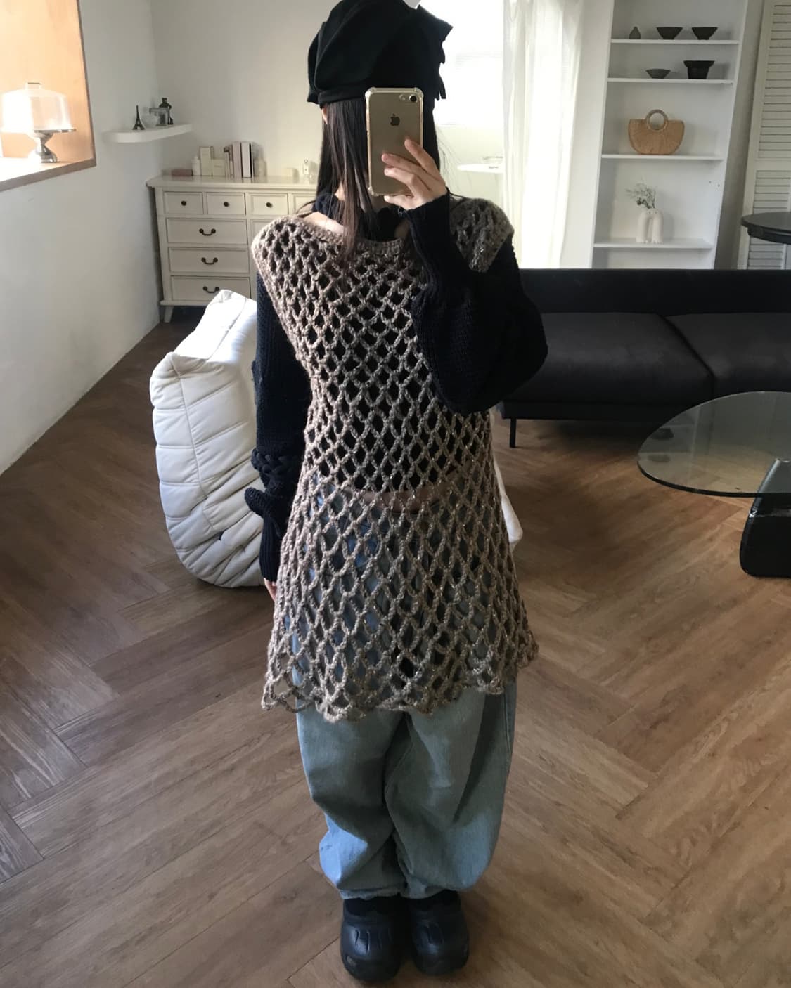 vintage net one-piece 상품이미지2