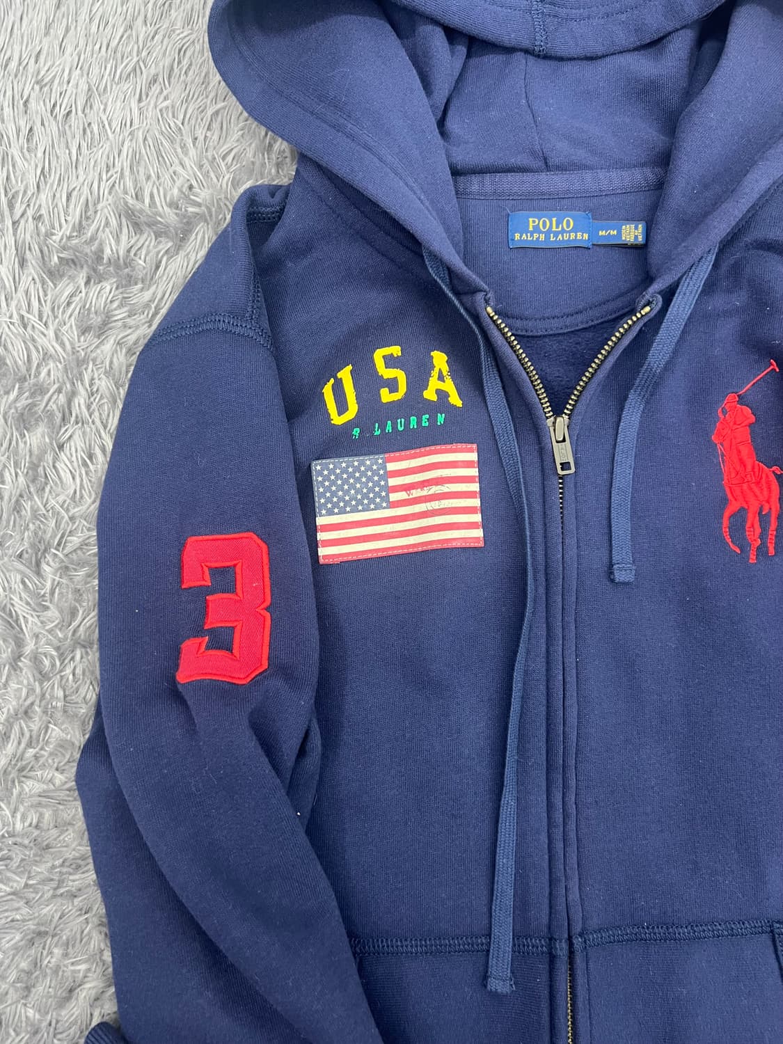 Polo 빅포니 성조기 후드집업  상품이미지4