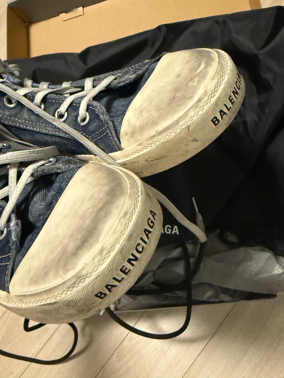 [44] 발렌시아가 파리하이탑 스니커즈 블루 국내매장판 상품이미지2