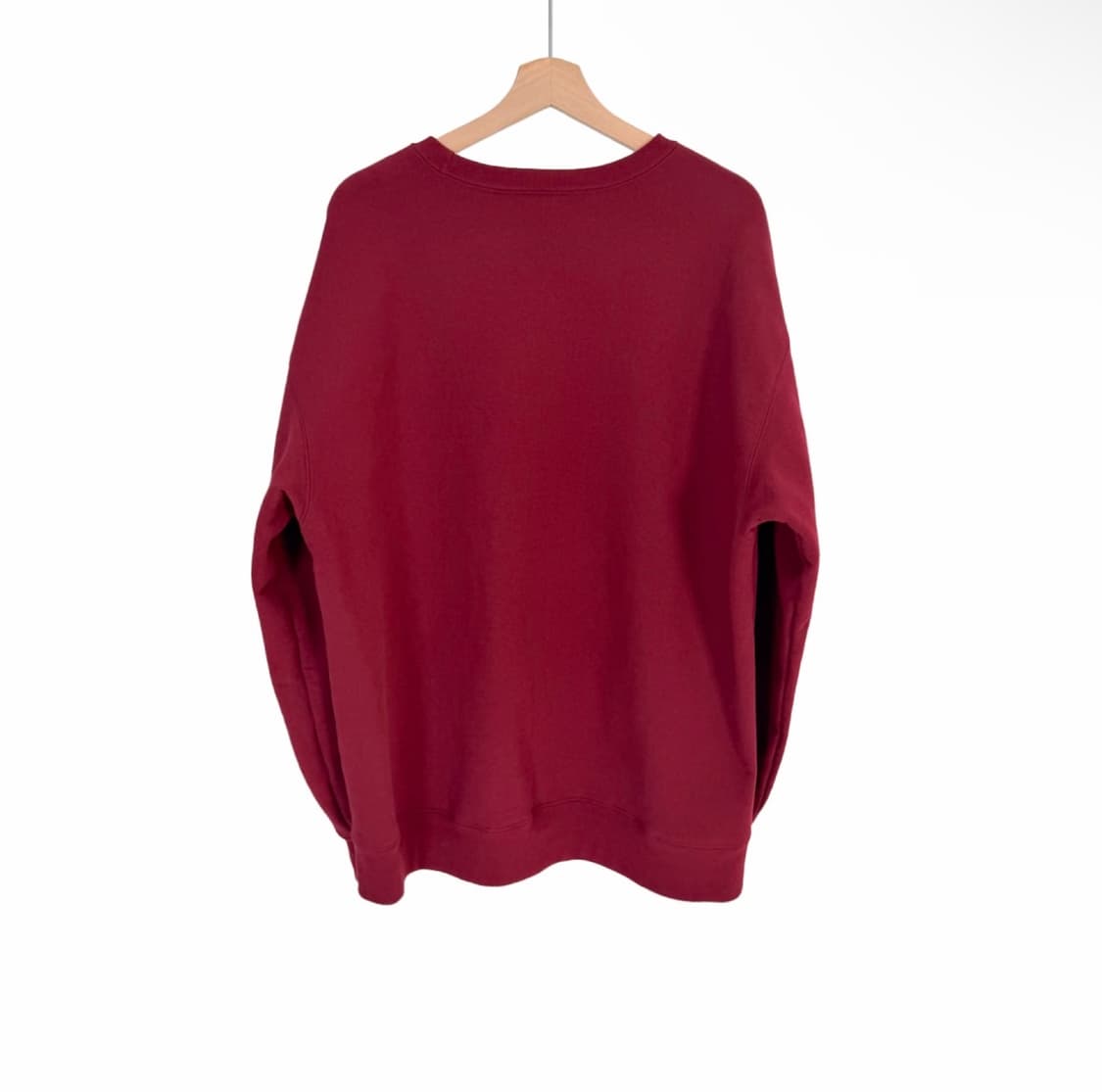 [XL] 슈프림 박스로고 크루넥 스웨트 셔츠 맨투맨 티셔츠 카디널 버건디 상품이미지3