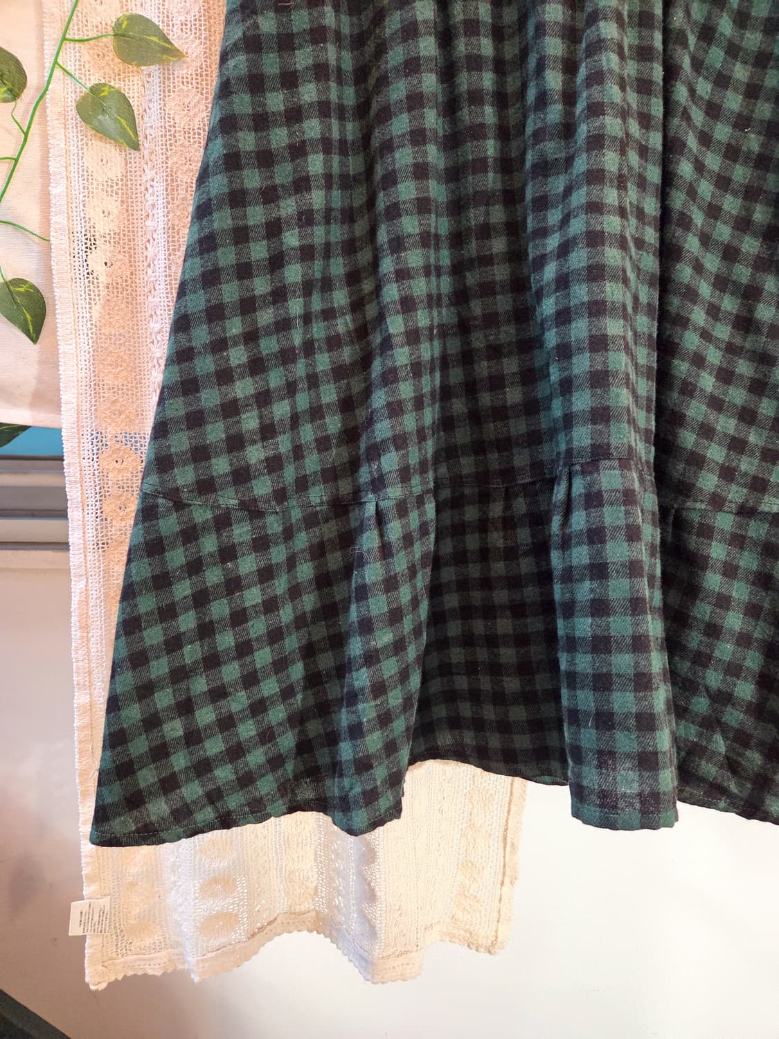 초록 체크 스커트 상품이미지3