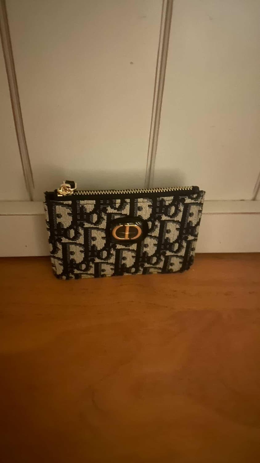 디올 30 몽테인 메리골드 지퍼 카드 홀더 디올 오블리크 자카드 블루 상품이미지2