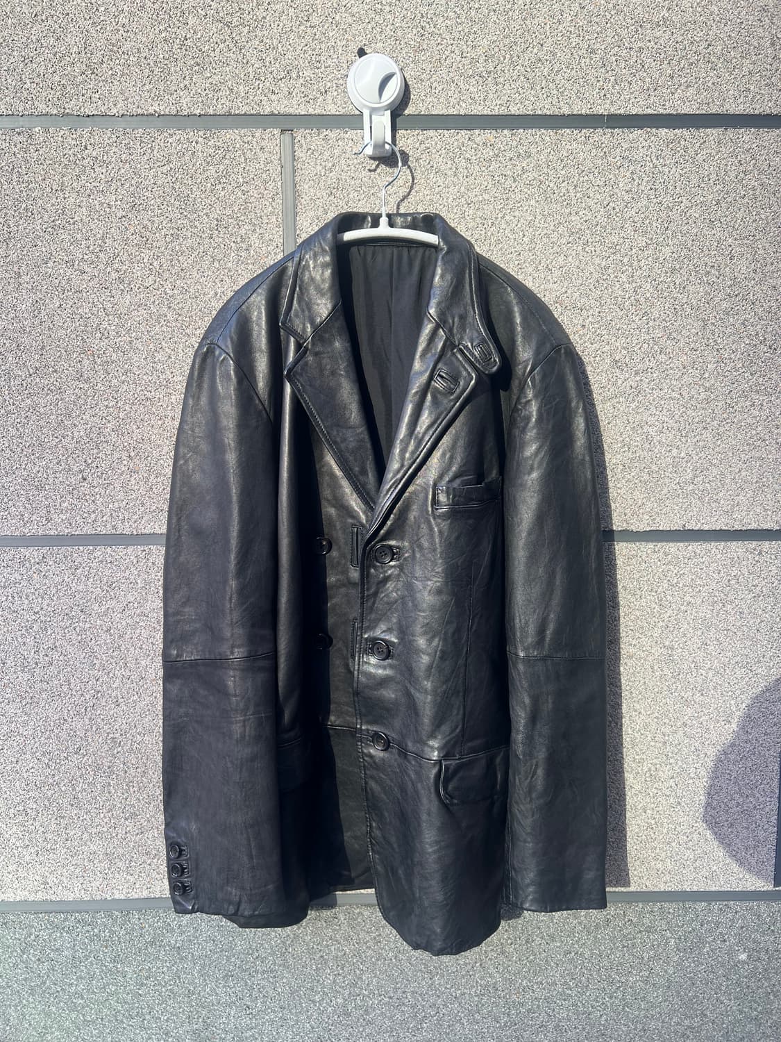 요지야마모토 뿌르옴므 10AW Leather Button Jaket 상품이미지3