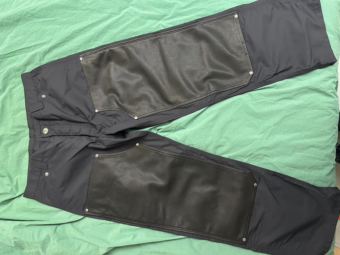 [36] 크롬하츠 나일론 레더 카펜터 워크 팬츠 새제품 상품이미지3