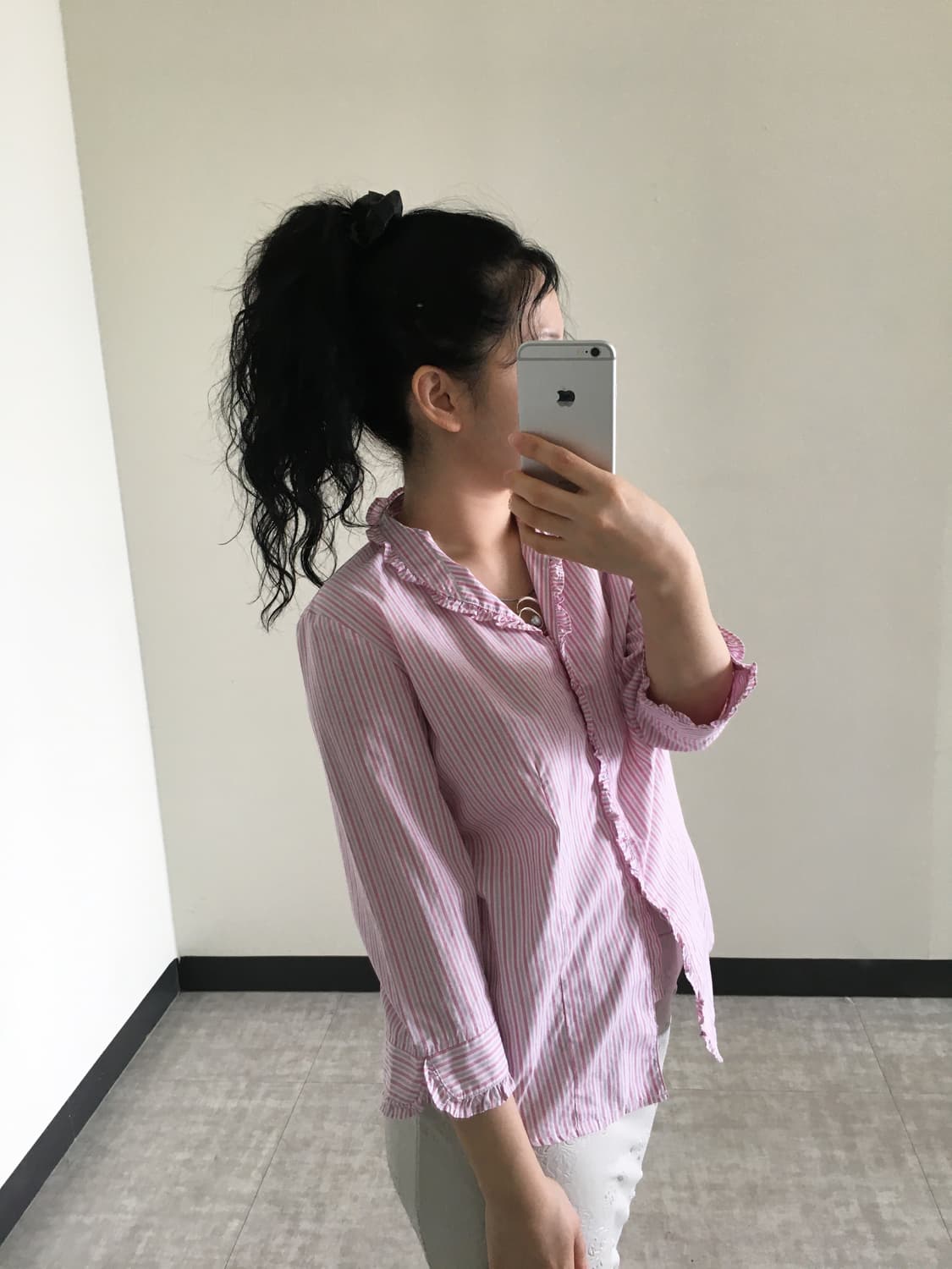 ruffle stripe cotton blouse 상품이미지2