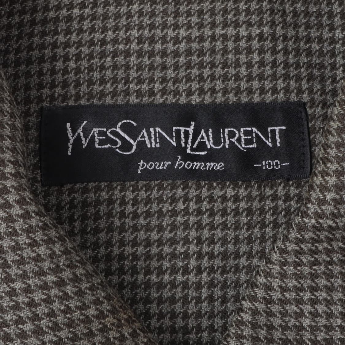 입생로랑 ysl로고 체크카라 캐시미어 블렌드 울 블루종 상품이미지8