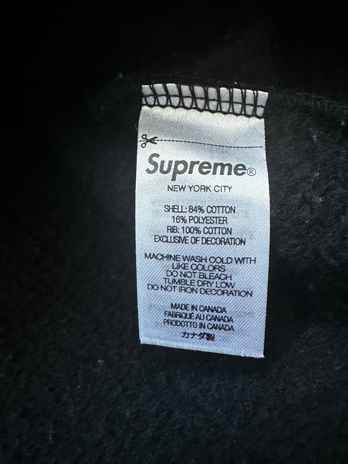 슈프림 박스로고 크루넥 블랙 - 22FW SIZE L 상품이미지5