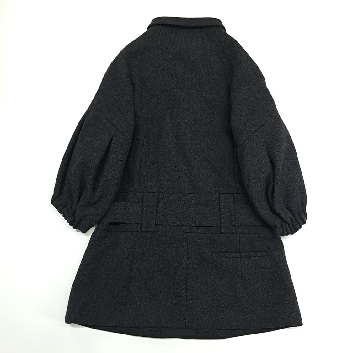 CN709 M 프라다 버진울 벨티드 벌룬소매 코트 상품이미지8