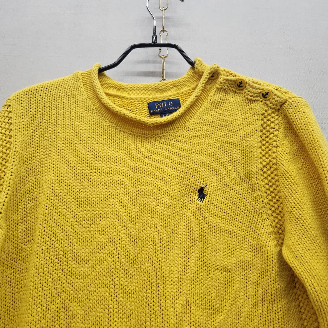 폴로랄프로렌 로고 숄더버튼 코튼 니트 M 상품이미지2