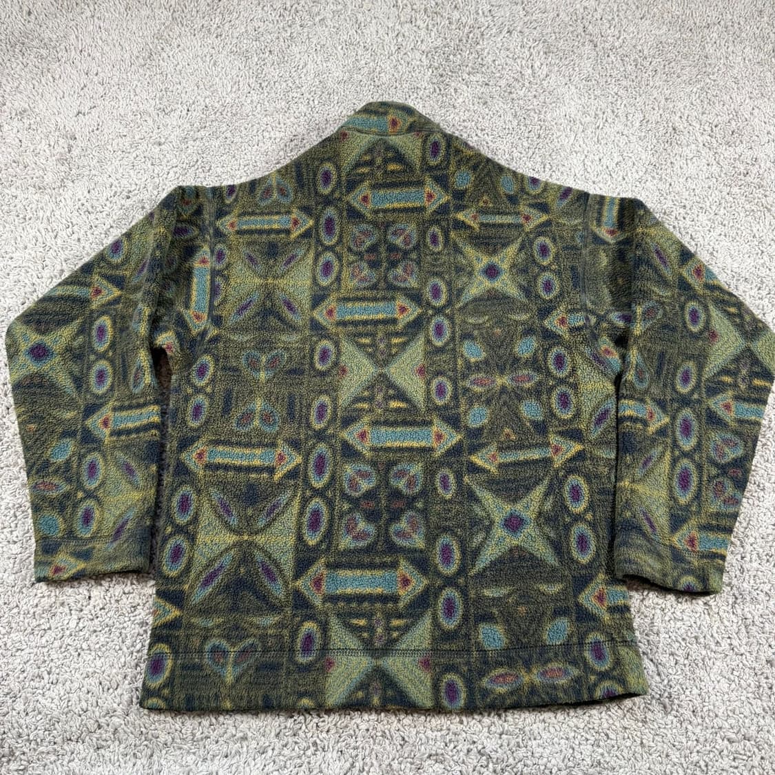 90s 파타고니아 신칠라 스냅-T 하프집 패턴/멀티 USA 상품이미지5