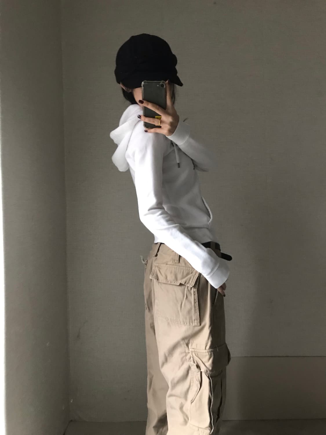 아베크롬비 화이트 슬림핏 후드집업 상품이미지3
