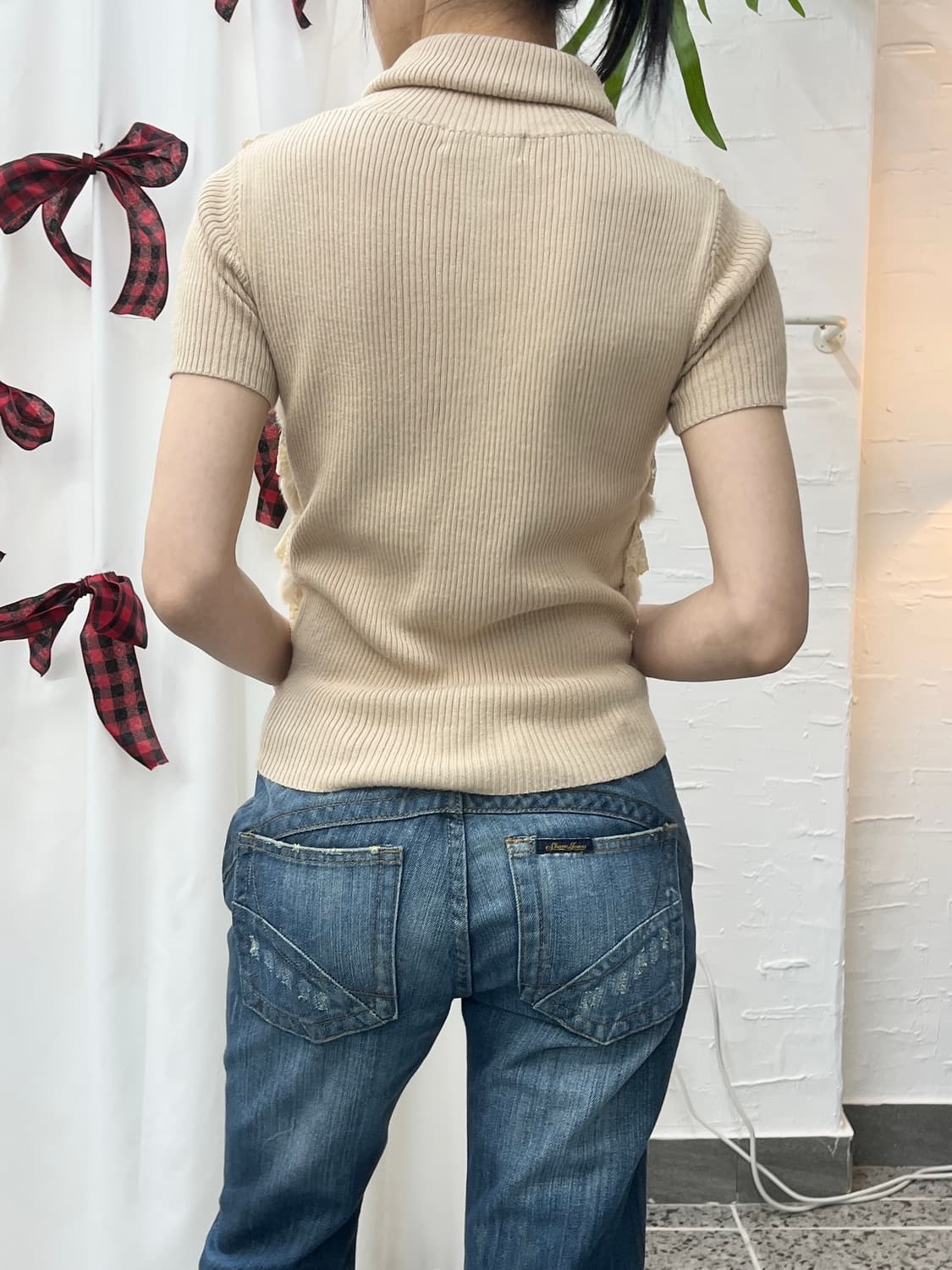 fur detail knit top 상품이미지6