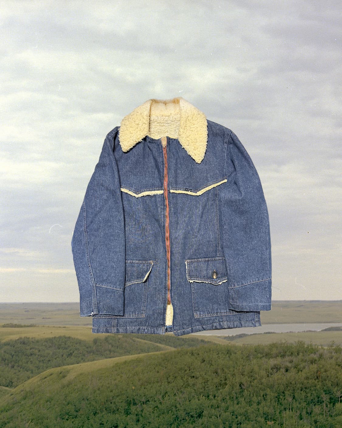 70s USA 웨스턴 시어링 데님 자켓 상품이미지3