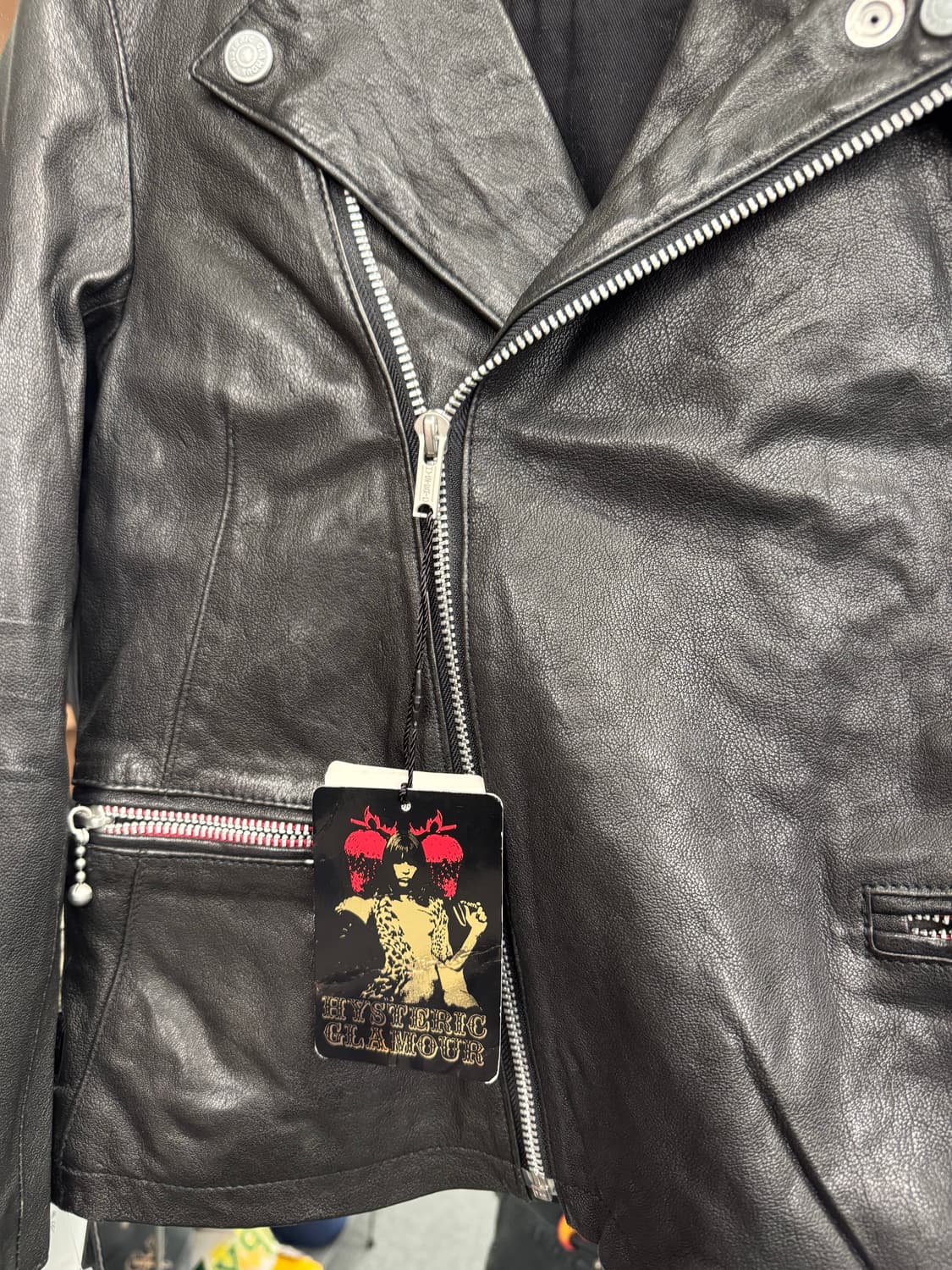 히스테릭 글래머 램 레더 더블 라이더 재킷 상품이미지2
