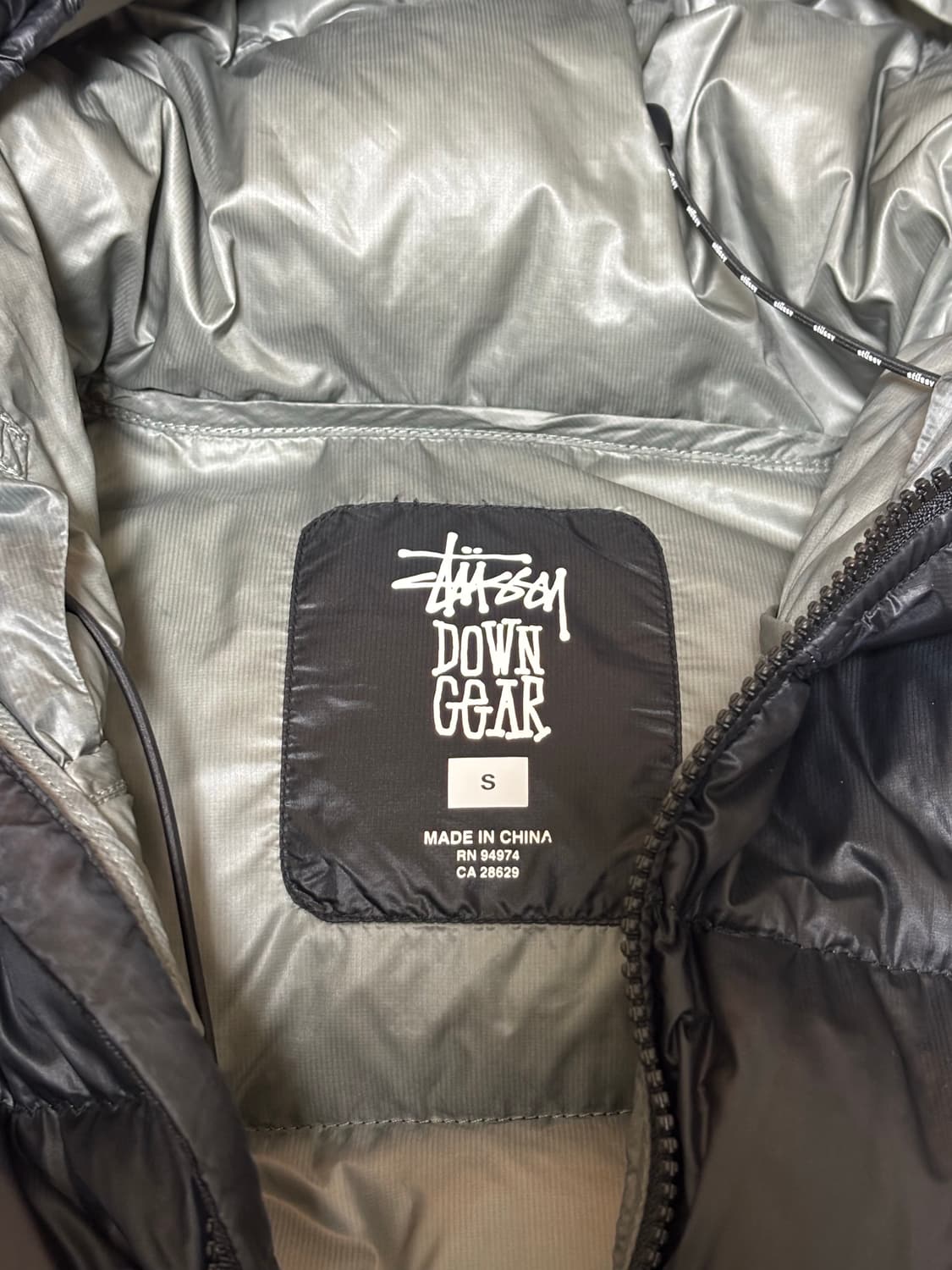 스투시 다운 파카 마이크로 립스탑 팬텀 블랙 S 상품이미지2