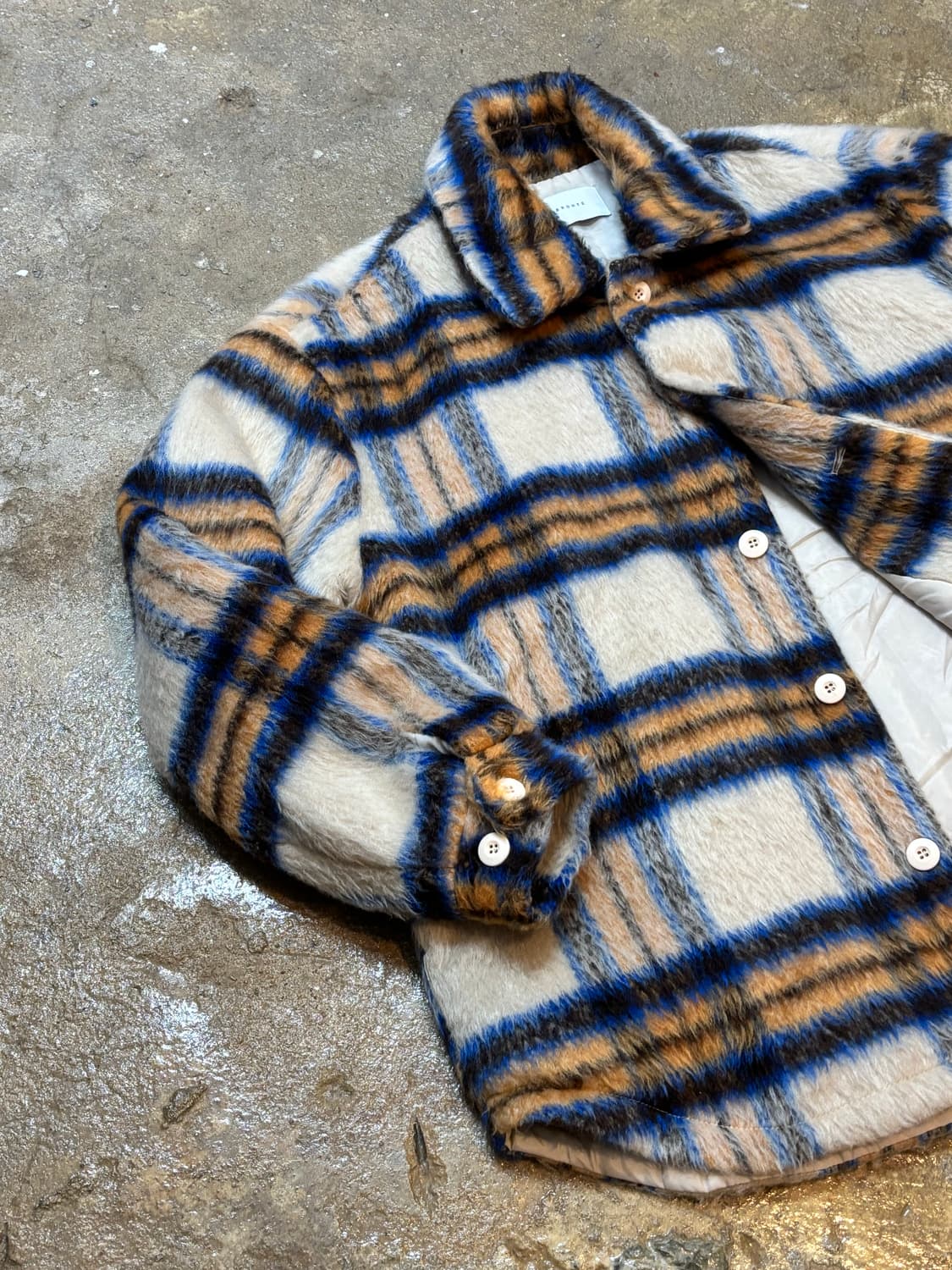 프론테 모헤어 울체크 자켓 상품이미지3