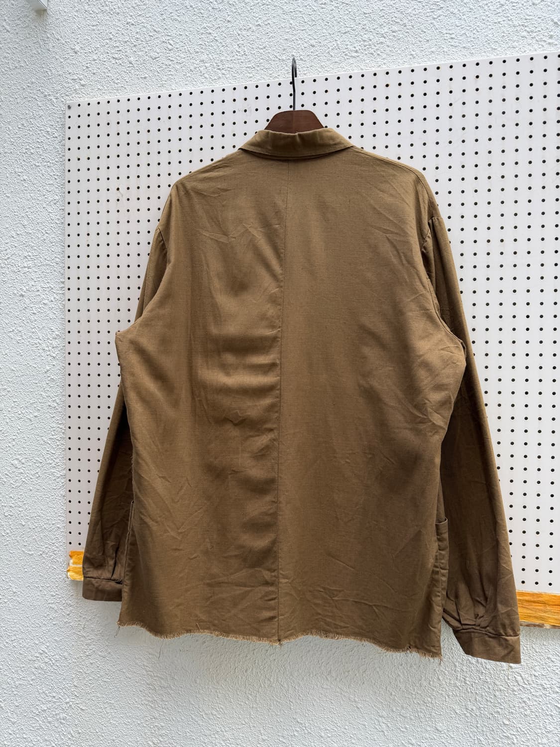 1980s FRENCH FRINGED HEM BROWN 프렌치워크자켓 상품이미지10