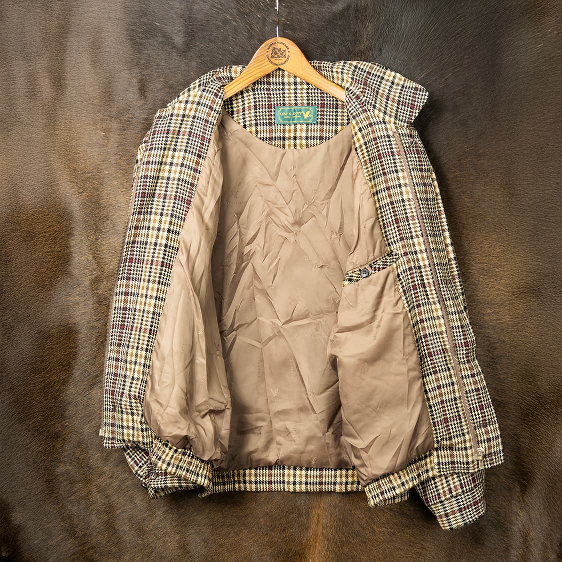 [105] 90s 라일앤스콧 울 글렌체크 블루종  상품이미지3