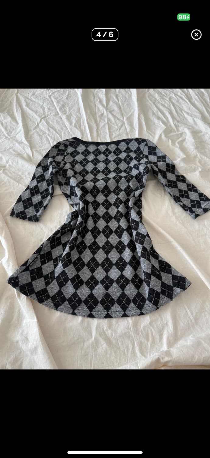 세실 믹비 아가일 탑 상품이미지2