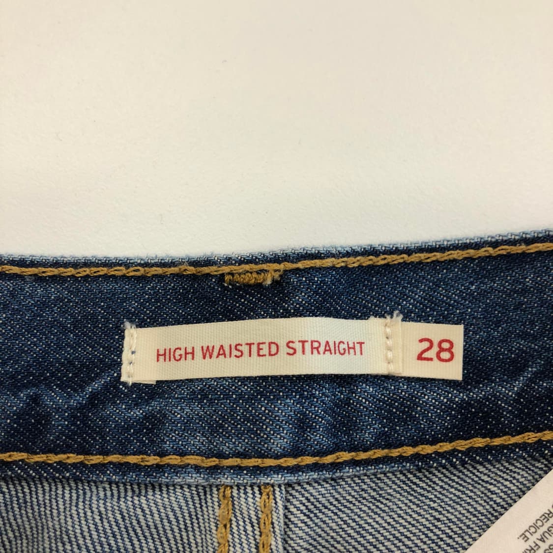 리바이스 하이웨스트 와이드 컷팅데님진 28 인치 상품이미지5