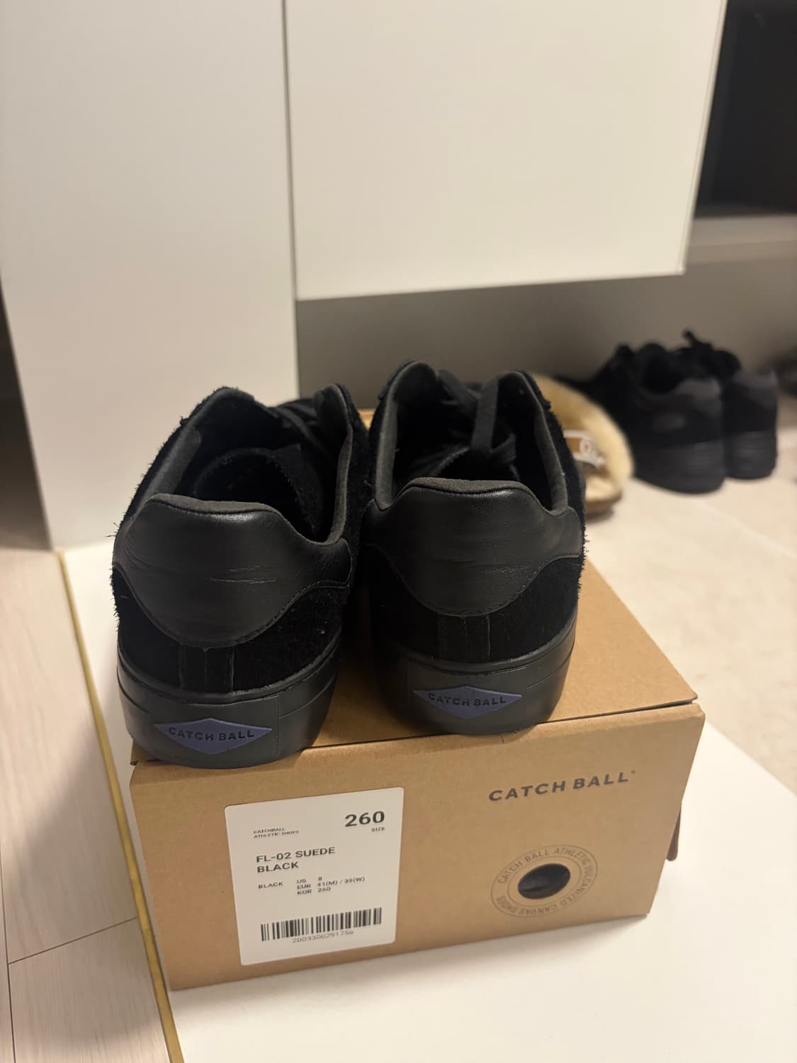 캐치볼 FL-02 스웨이드 블랙 스니커즈 260 상품이미지4