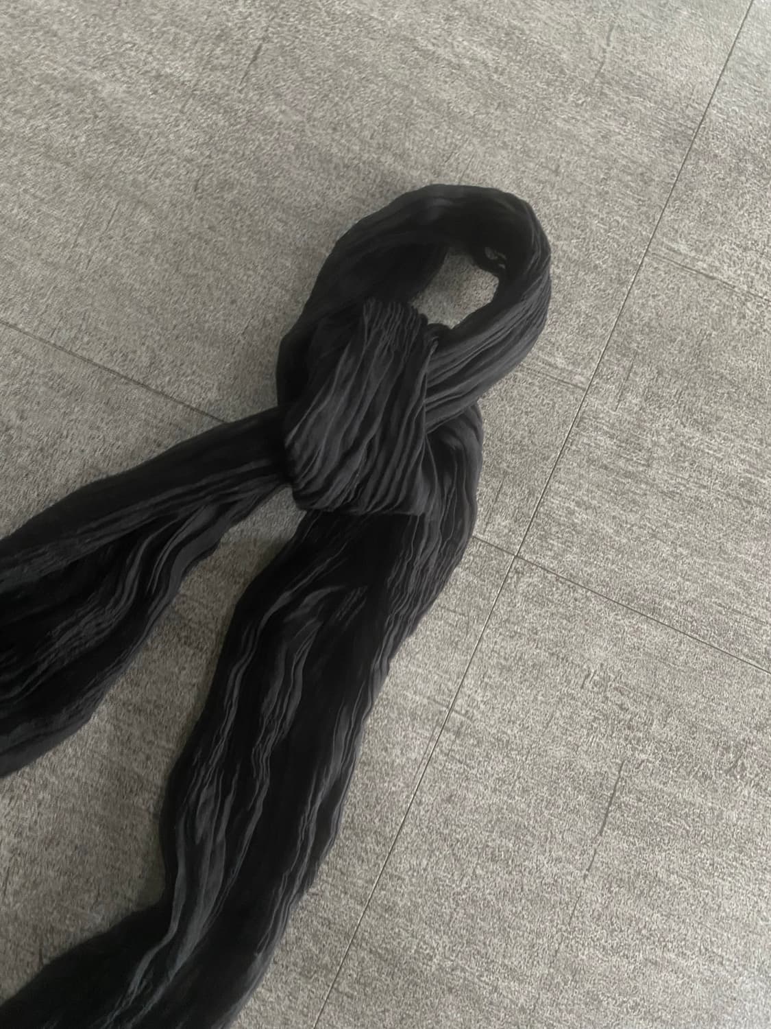 일본빈티지 하구미모리걸 달천깔페어리 썸머롱스카프 블랙 상품이미지2