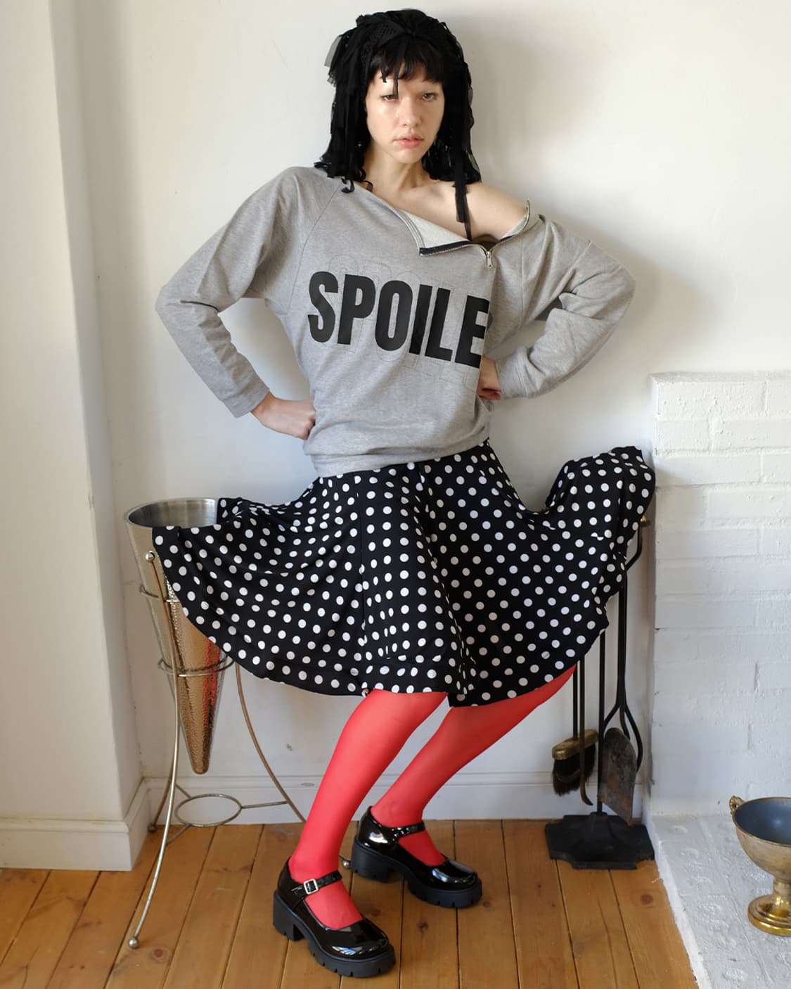 Justhaus ZIPPER BOAT NECK SWEAT 상품이미지4