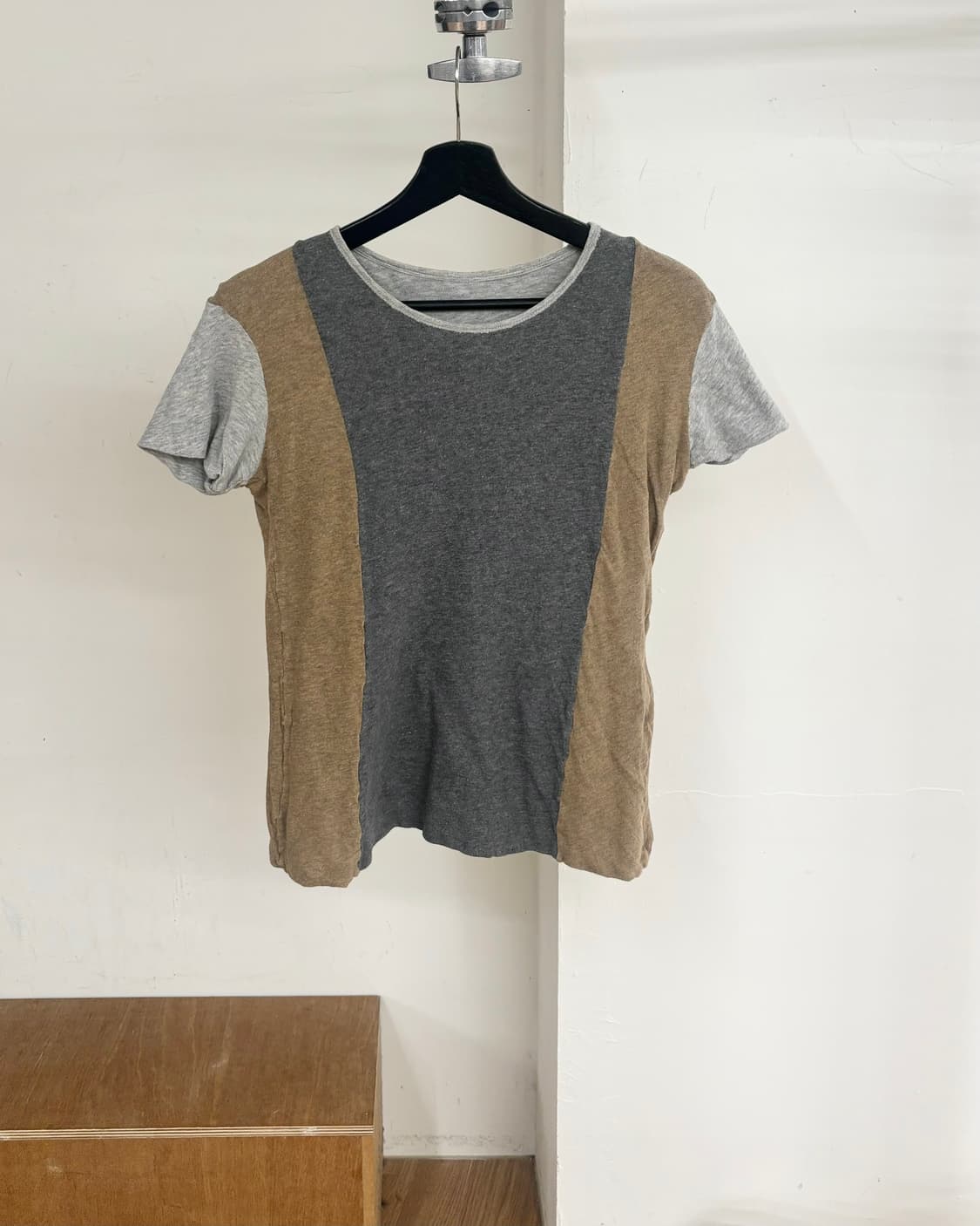 요지 야마모토 리버시블 그레이 반팔 티셔츠 상품이미지1