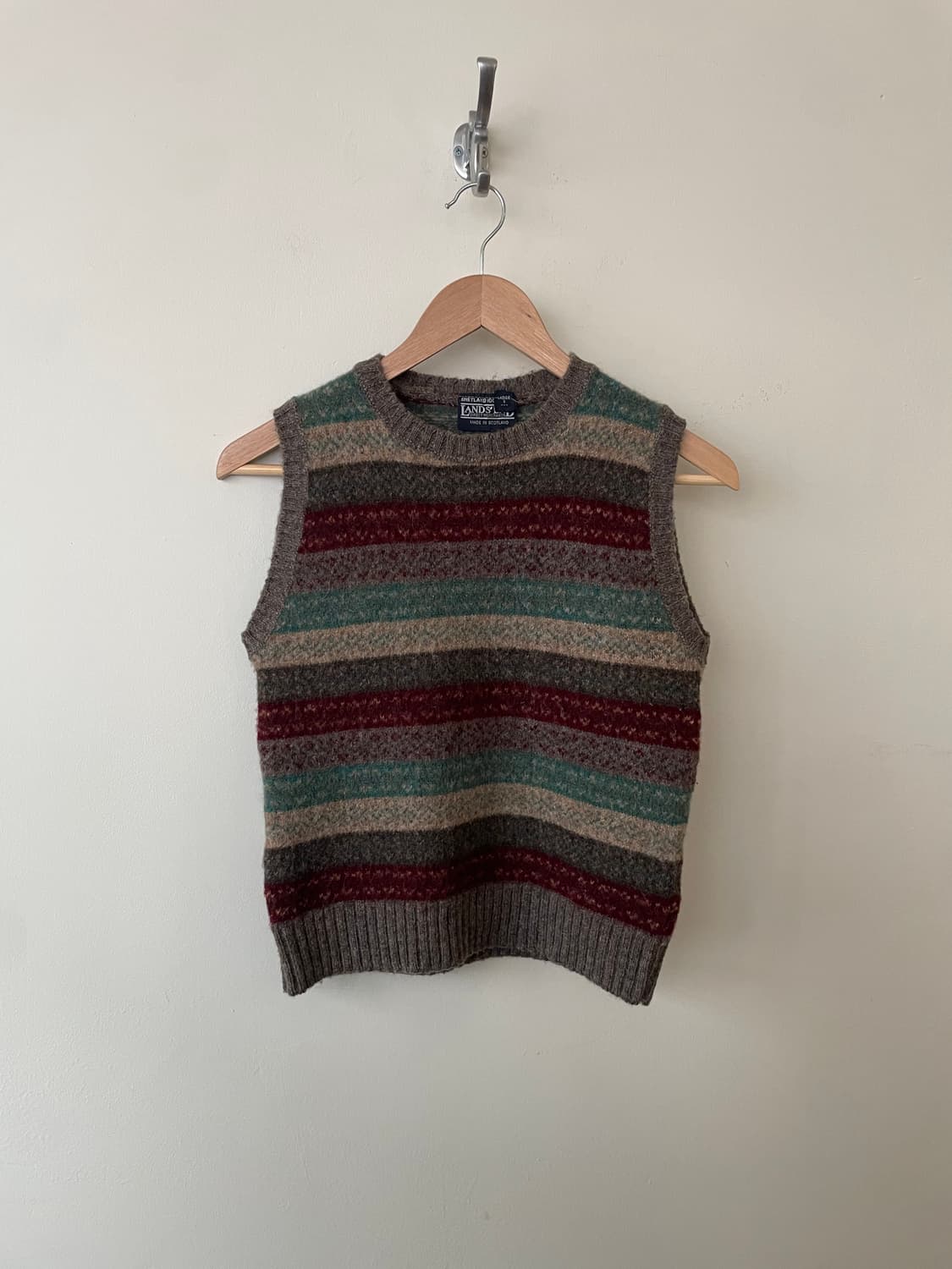vintage scotland wool vest knit 상품이미지1