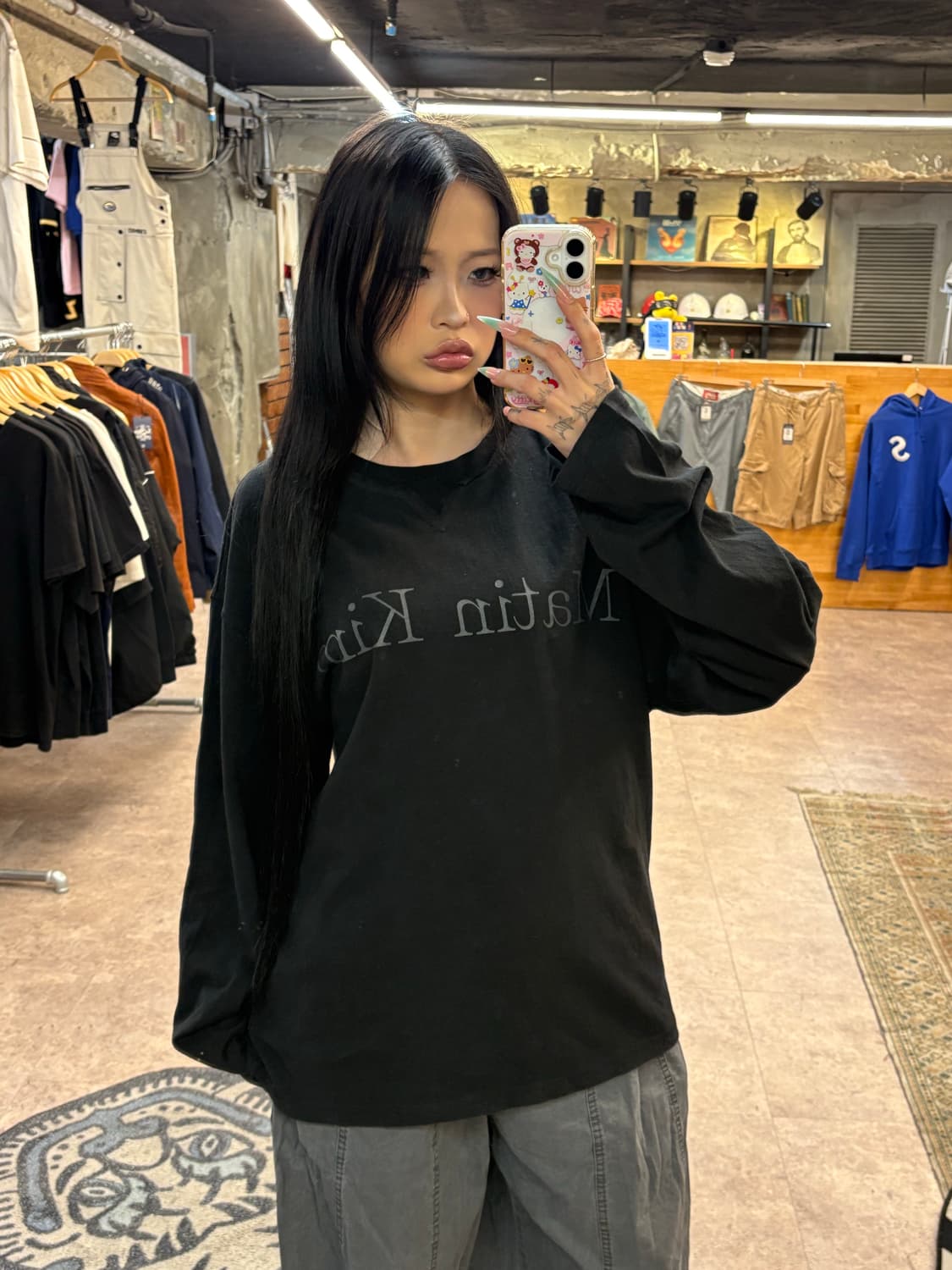 마땡킴 블랙 롱 슬리브 #csz4280 상품이미지2