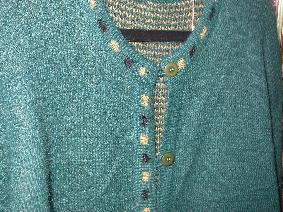 Vintage green knit cardigan 상품이미지2