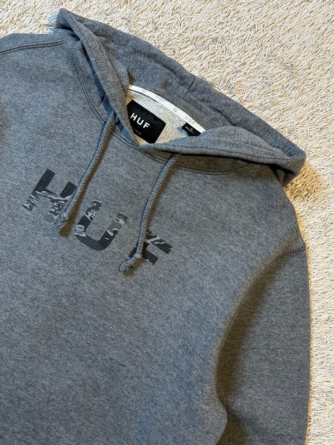 허프 HUF 로고 후드티 차콜 상품이미지2