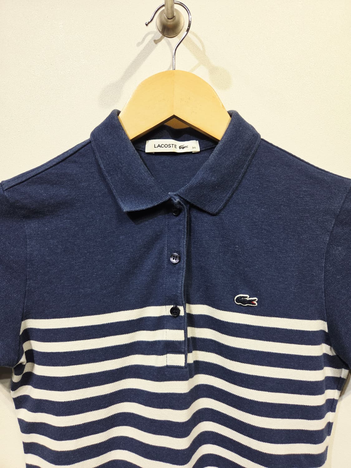 라코스테 네이비 스트라이프 반팔 폴로 원피스 상품이미지3
