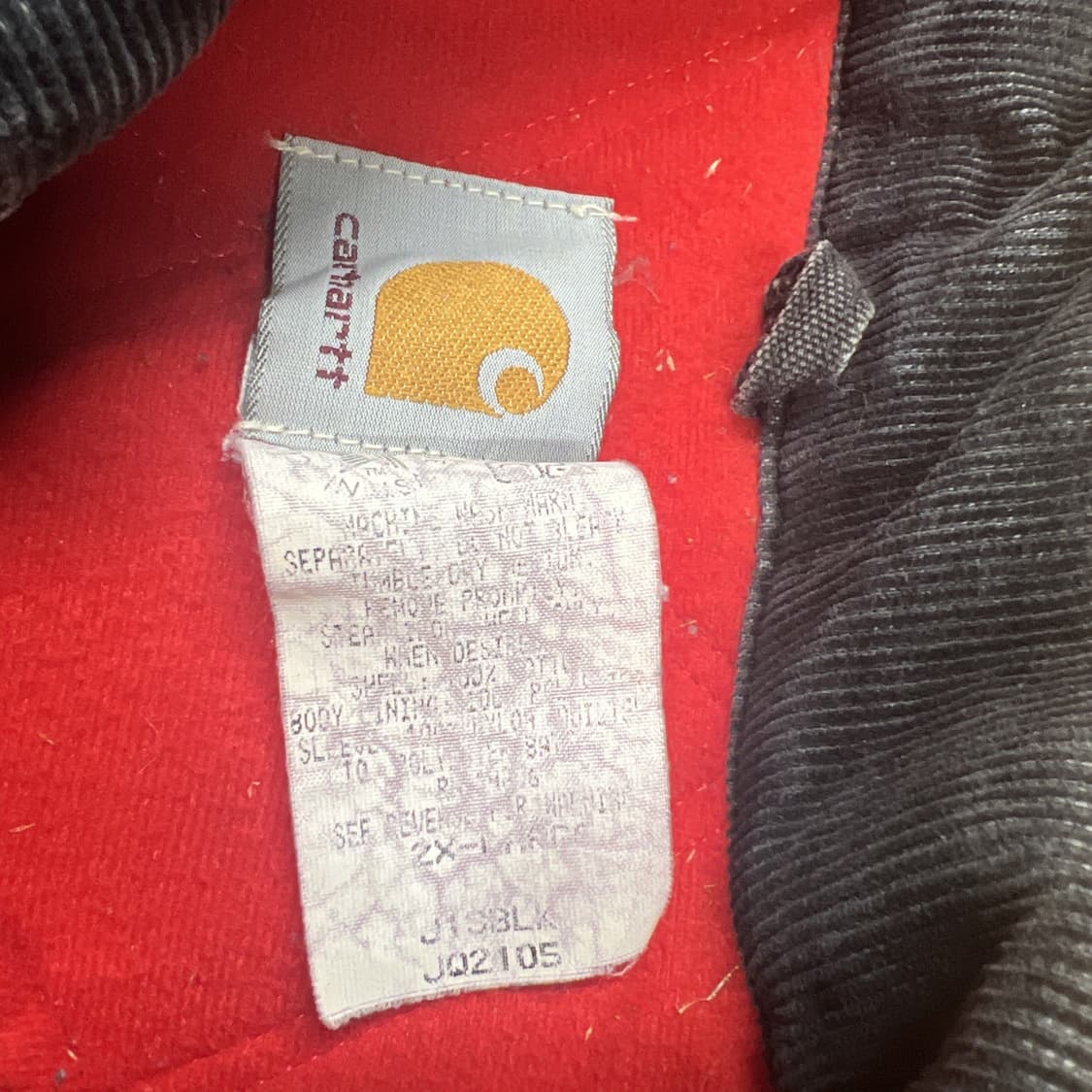 90s 칼하트 JQ2105 디트로이트 자켓 블랙 상품이미지2