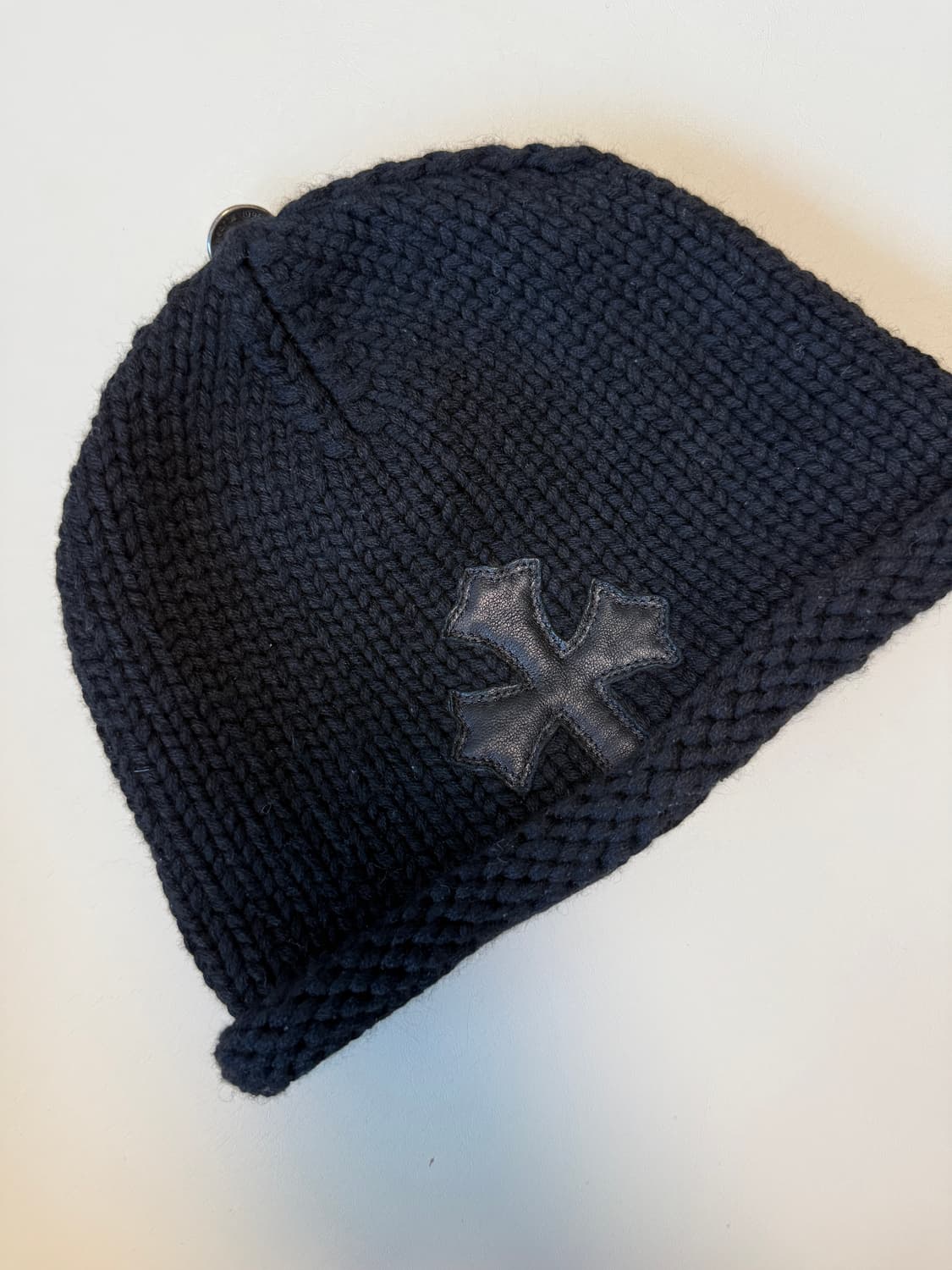 크롬하츠 크로스 레더 패치 캐시미어비니 상품이미지2