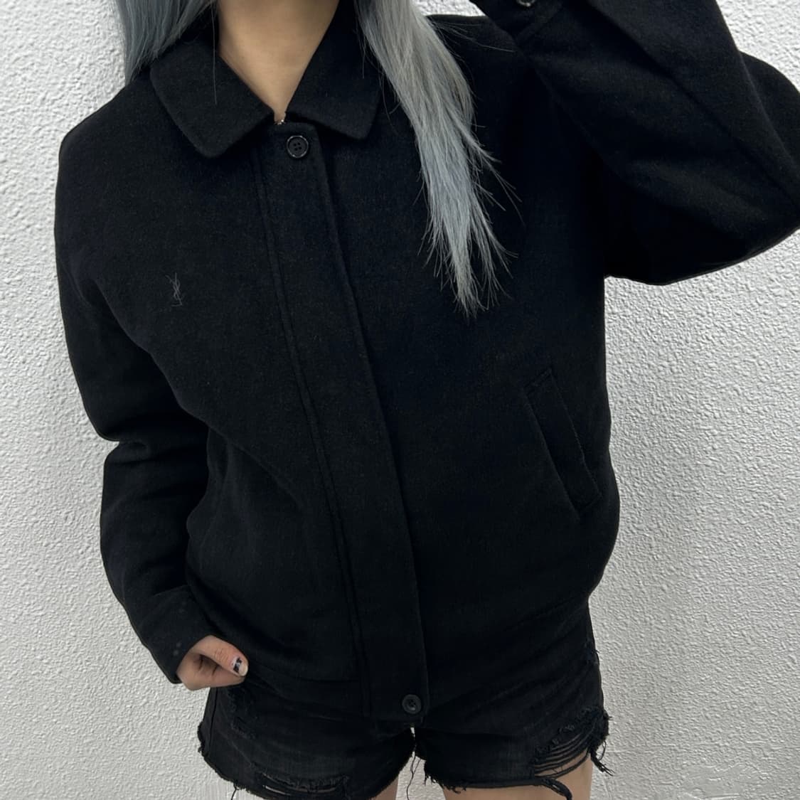 입생로랑 블랙 울 자켓 95 상품이미지1